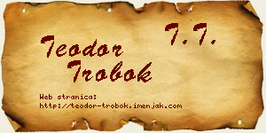 Teodor Trobok vizit kartica